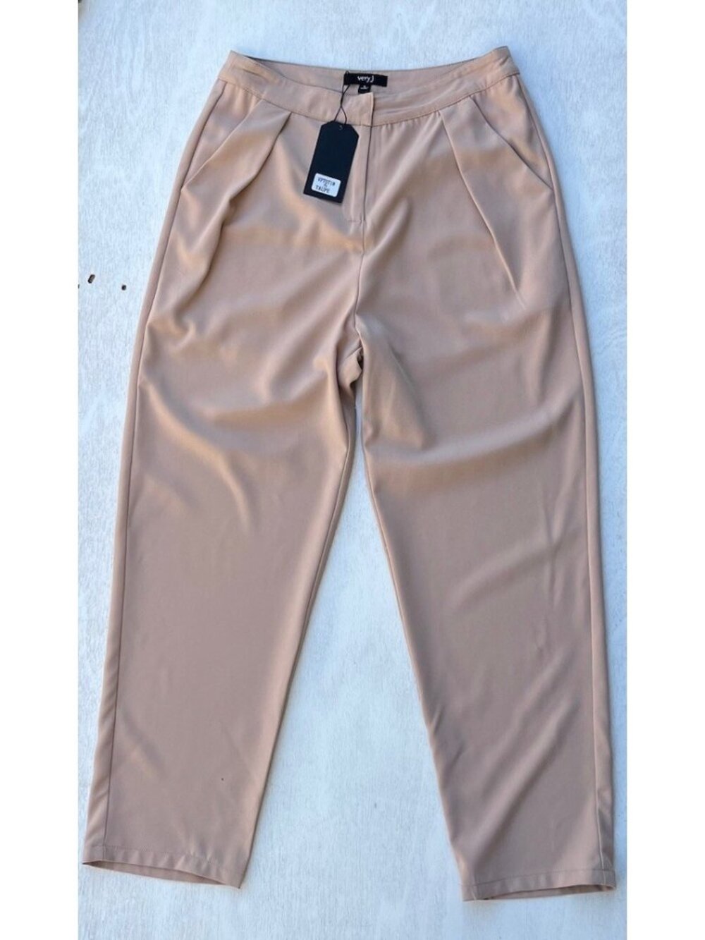 Very J Nasty Gal Womens Burgundy Pleated Tapered Pants S High Rise Career
